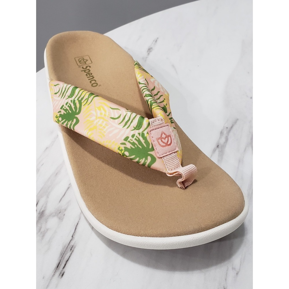 SIZE 12 Spenco Victoria Walking Flip-Flop Comfort Tropical‎ Vacation Thong WACO